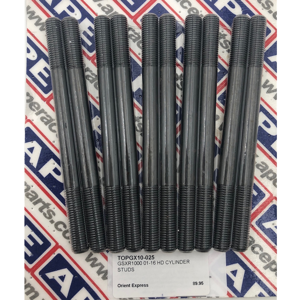 APE - Cylinder Studs- KAWASAKI ZX10R 04-18 Heat TREATED / Rolled 