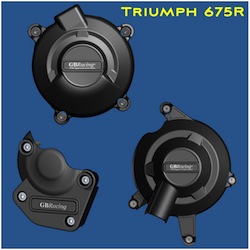 GB Racing Engine Cover Set Triumph Daytona 675R 2011 2012 Street Triple 675R 2011 2015 For Standard Engine Covers Triumph Embossed