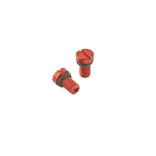 KYB/ Showa  Front Fork Air Bleed Screw (KYB/Showa) Red - Pair